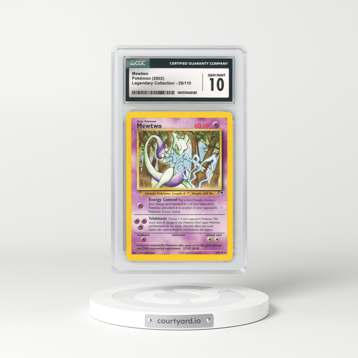 2002 Legendary Collection #29 Mewtwo (CGC 10 GEM MINT)