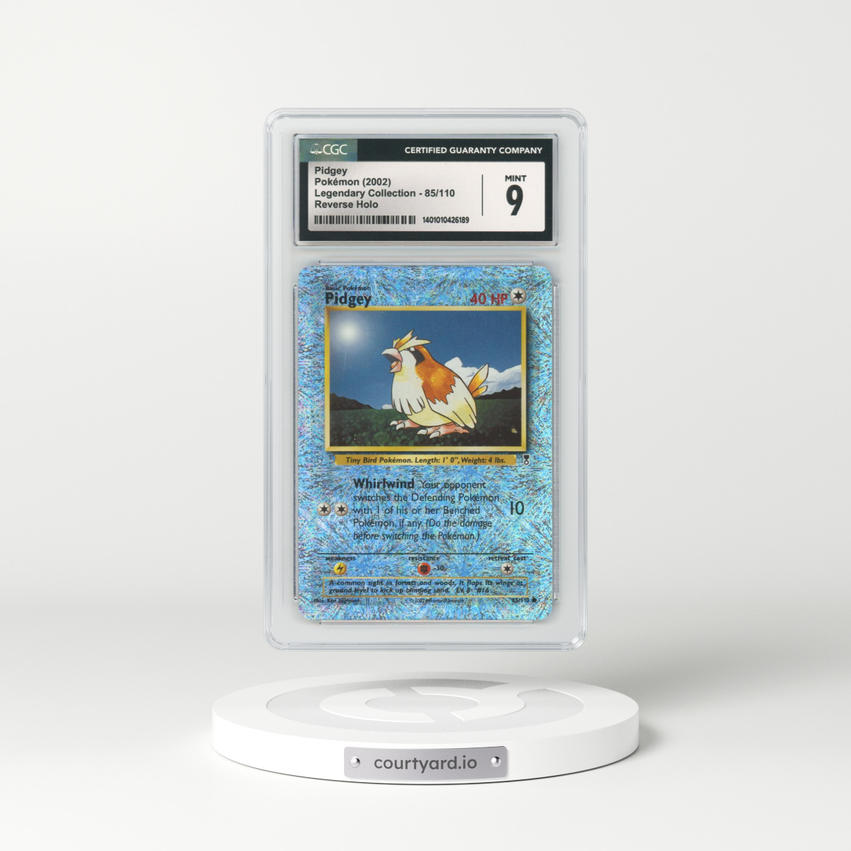 2002 Legendary Collection #85 Pidgey - Holo (CGC 9 MINT)