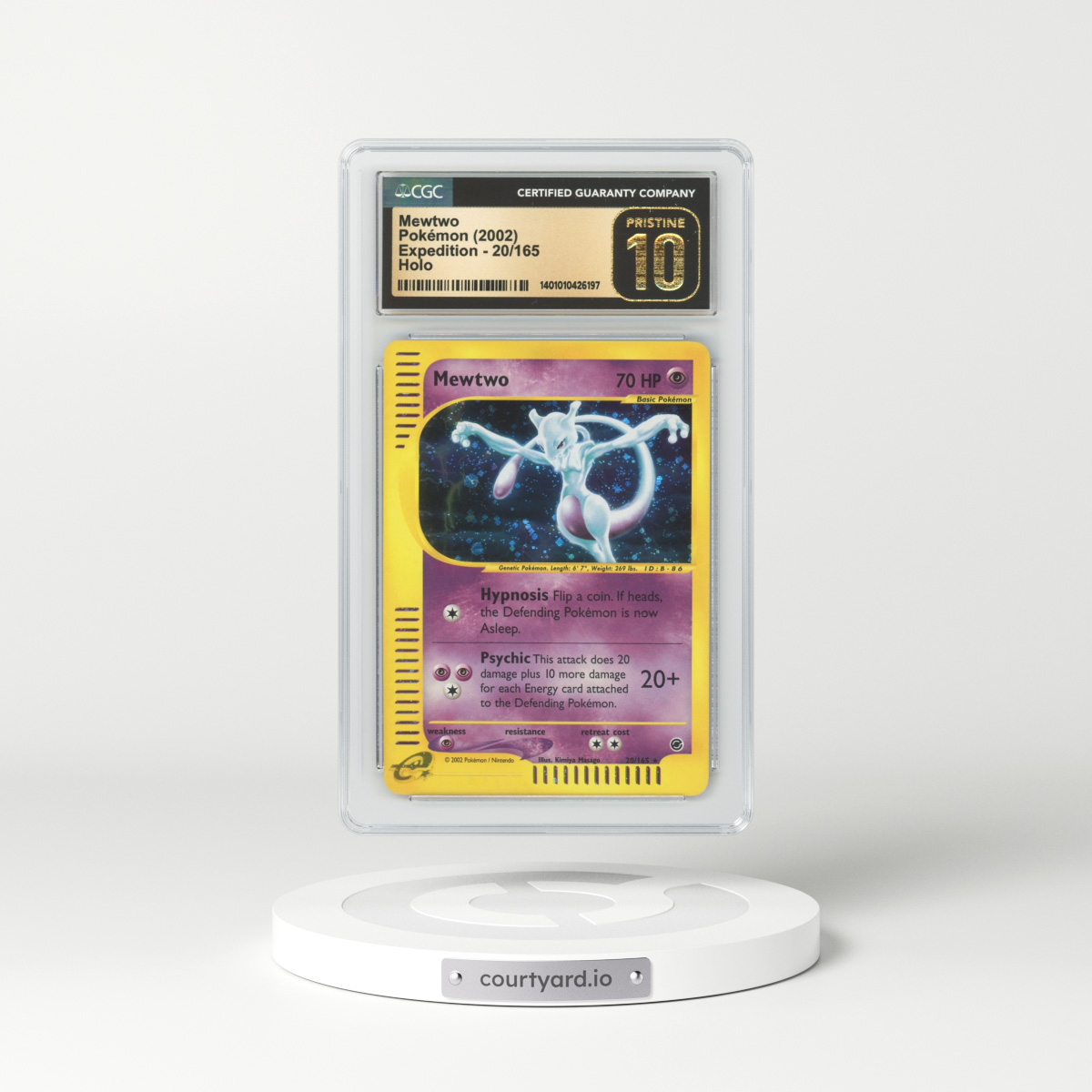 2002 Expedition #20 Mewtwo - Holo e-Card Symbol (CGC 10 PRISTINE)