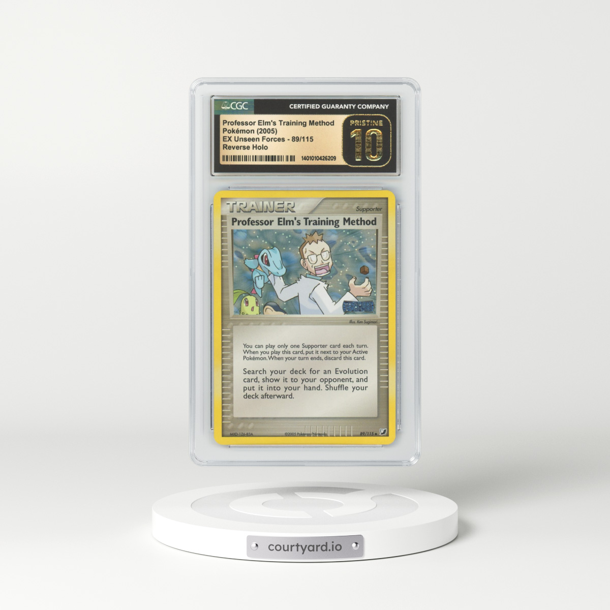 2005 EX Unseen Forces #89 Professor Elm's Training Method - Holo (CGC 10 PRISTINE)