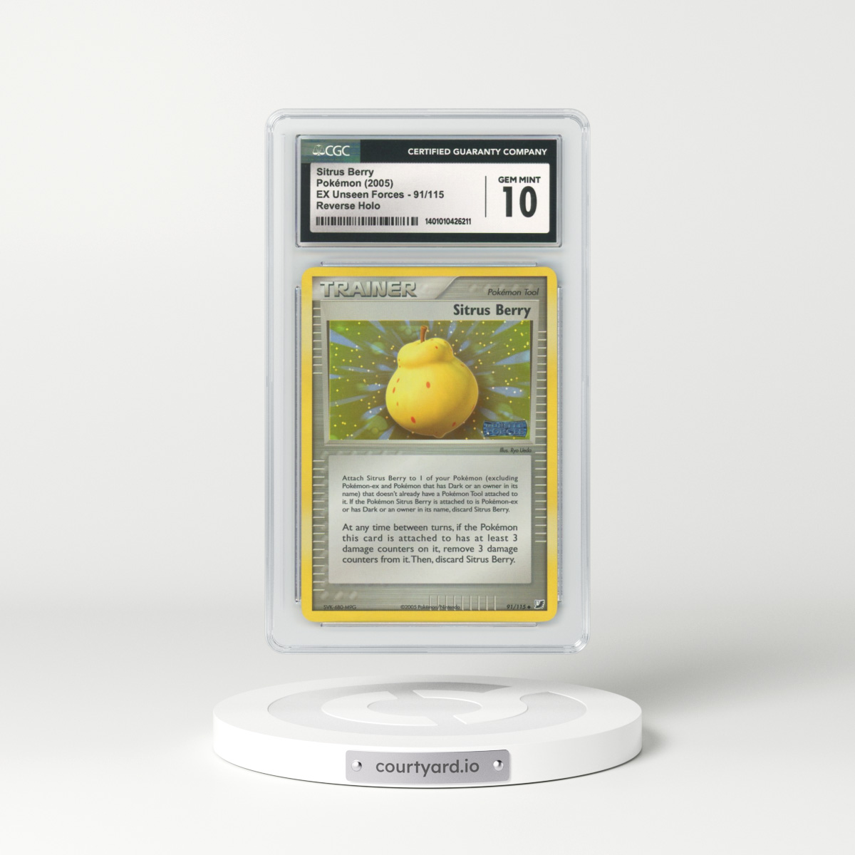 2005 EX Unseen Forces #91 Sitrus Berry - Holo (CGC 10 GEM MINT)