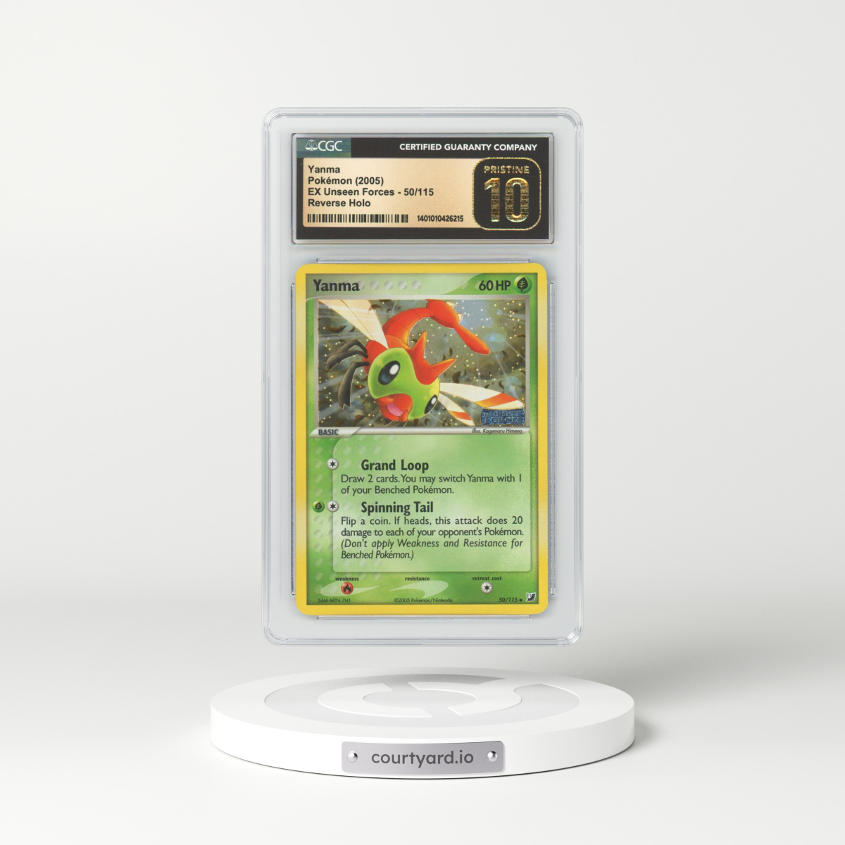 2005 EX Unseen Forces #50 Yanma - Holo (CGC 10 PRISTINE)