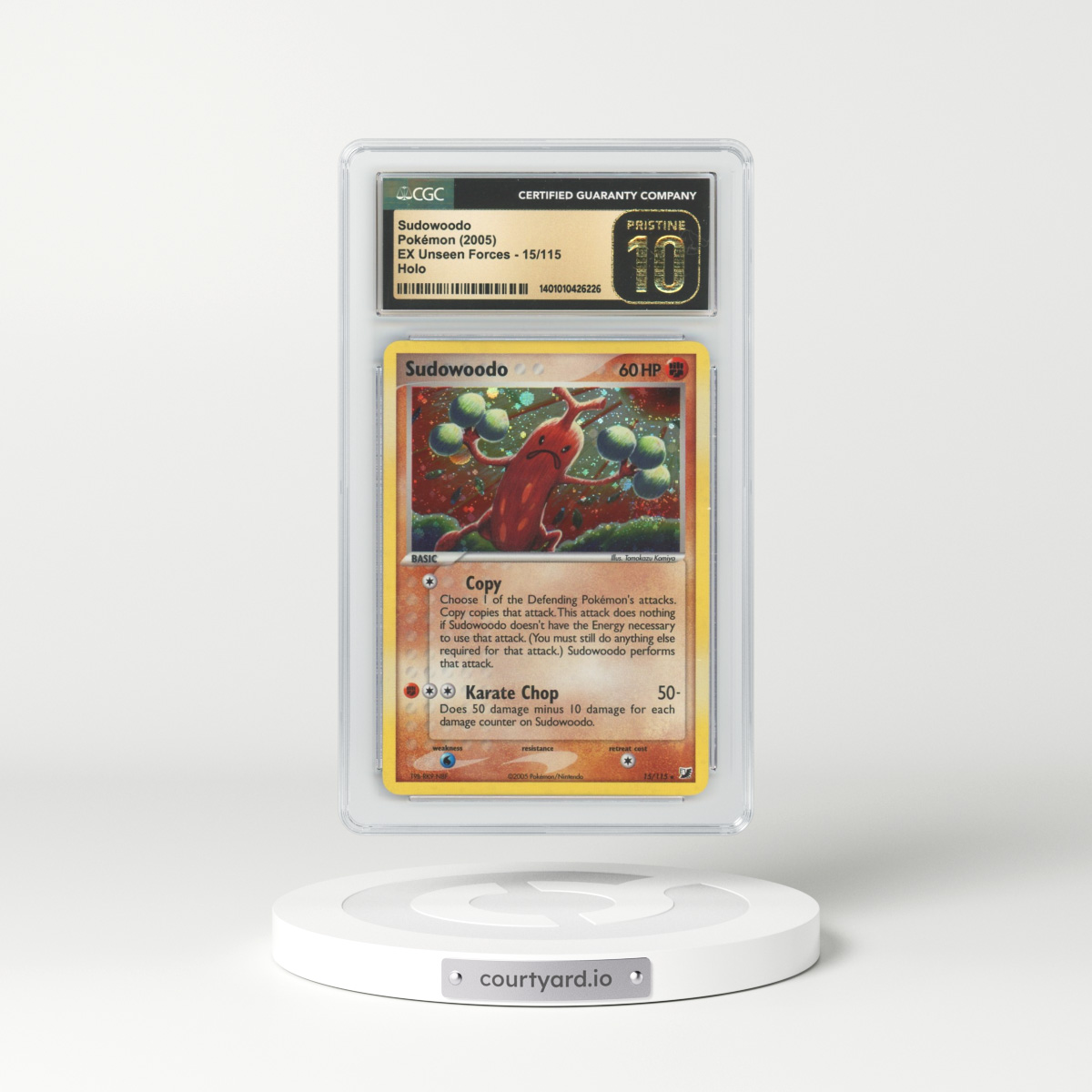 2005 EX Unseen Forces #15 Sudowoodo - Holo (CGC 10 PRISTINE)