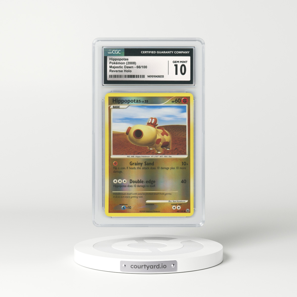 2008 Majestic Dawn #66 Hippopotas - Holo (CGC 10 GEM MINT)