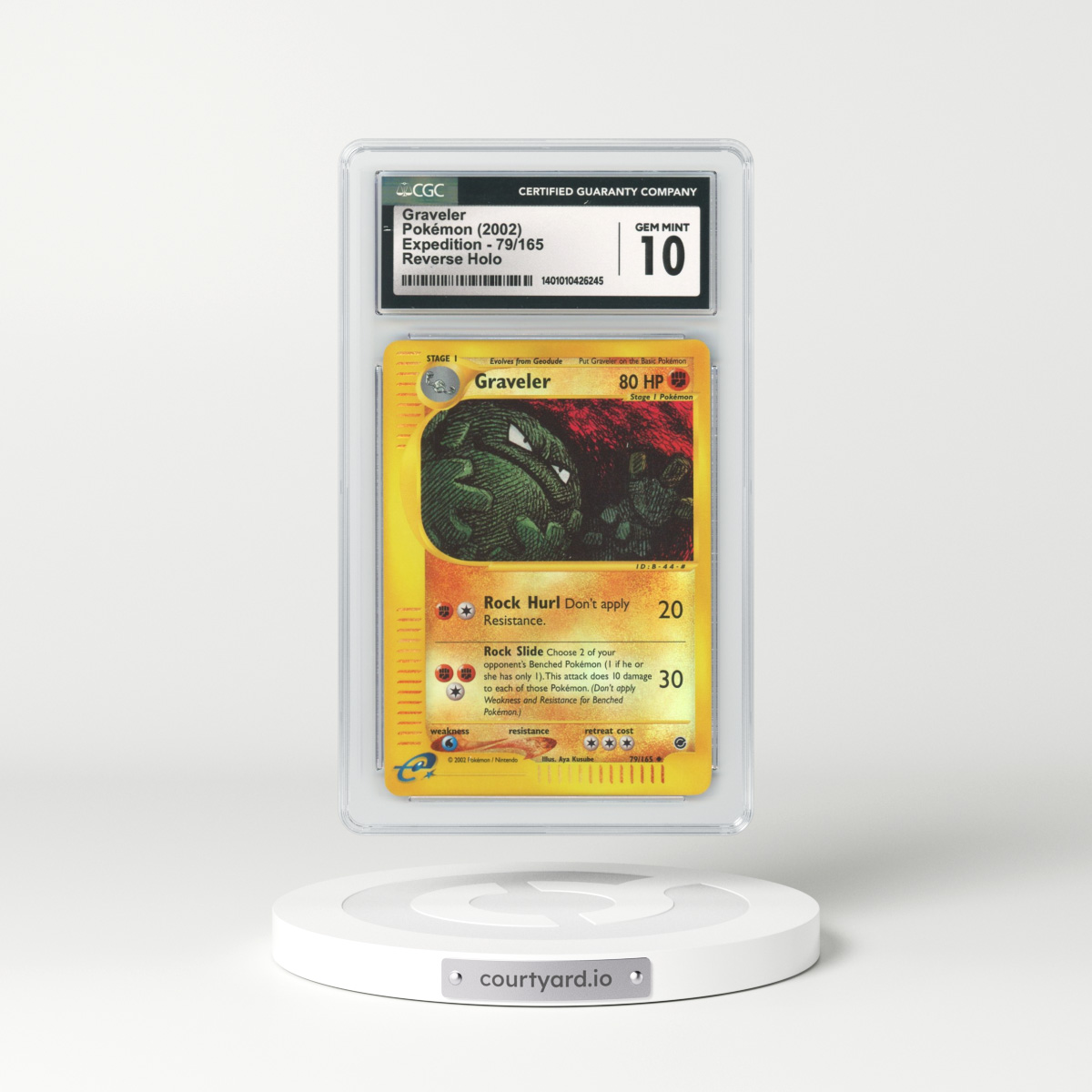 2002 Expedition #79 Graveler - Holo (CGC 10 GEM MINT)