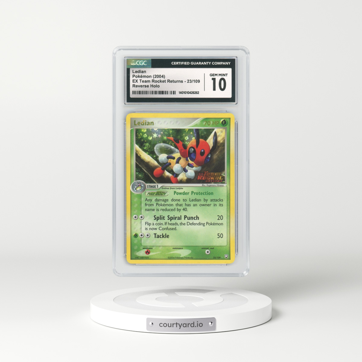 2004 EX Team Rocket Returns #23 Ledian - Holo (CGC 10 GEM MINT)