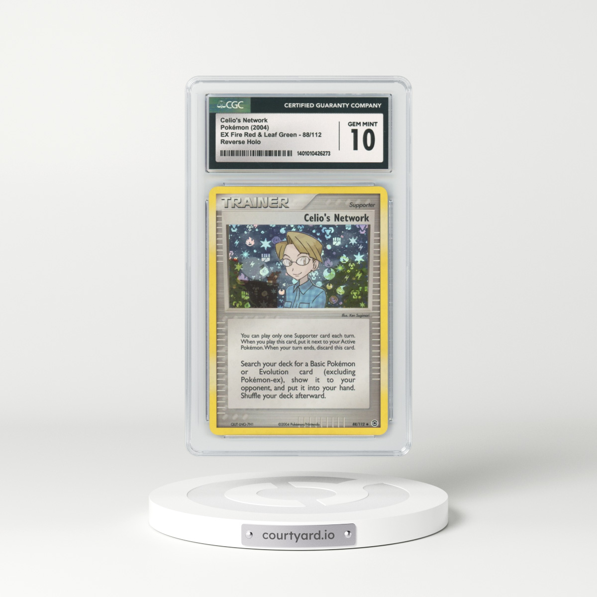 2004 EX FireRed & LeafGreen #88 Celio's Network - Holo (CGC 10 GEM MINT)