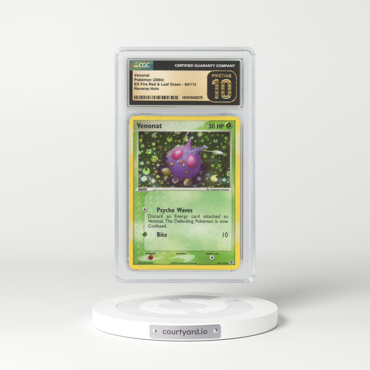 2004 EX FireRed & LeafGreen #84 Venonat - Holo (CGC 10 PRISTINE)