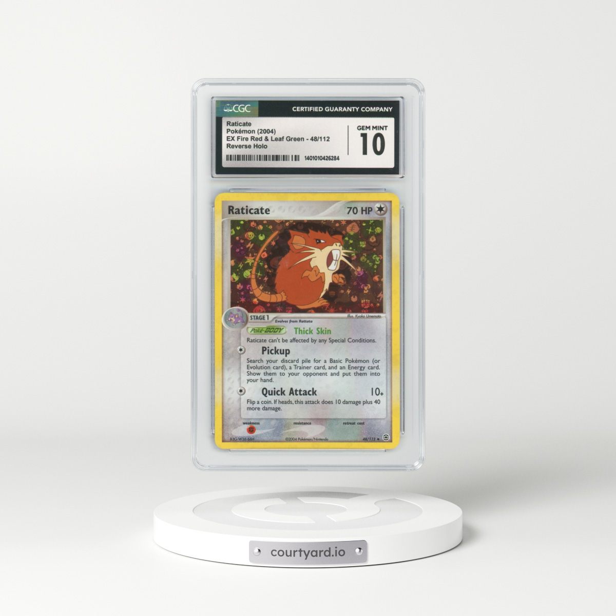 2004 EX FireRed & LeafGreen #48 Raticate - Holo (CGC 10 GEM MINT)