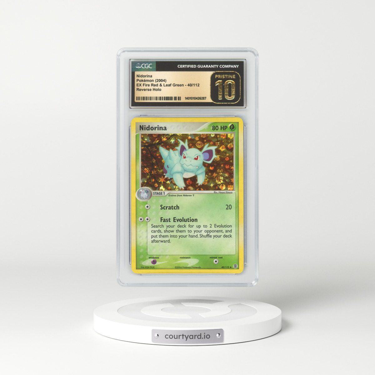 2004 EX FireRed & LeafGreen #40 Nidorina - Holo (CGC 10 PRISTINE)