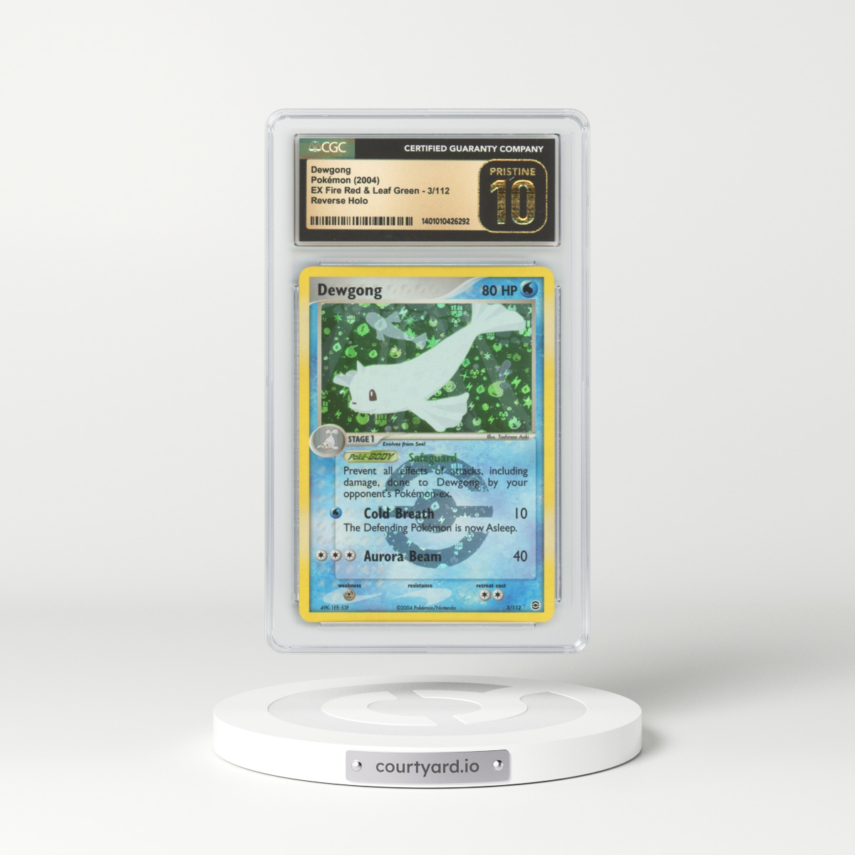 2004 EX FireRed & LeafGreen #3 Dewgong - Holo (CGC 10 PRISTINE)