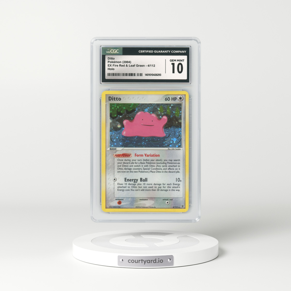 2004 EX FireRed & LeafGreen #4 Ditto - Holo (CGC 10 GEM MINT)
