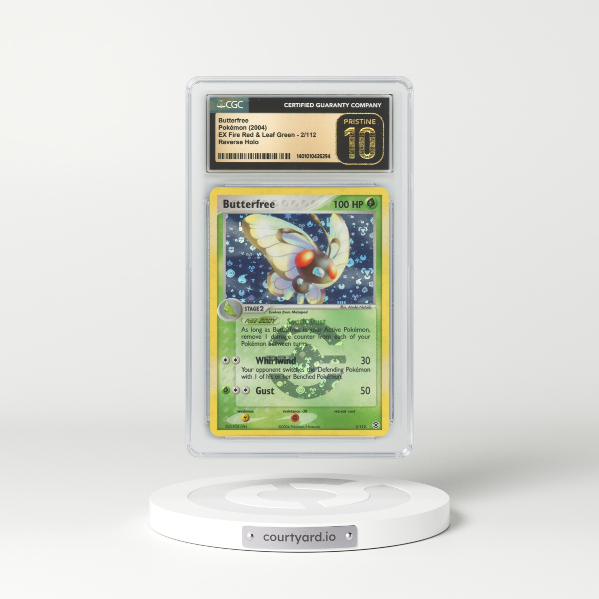 2004 EX FireRed & LeafGreen #2 Butterfree - Holo (CGC 10 PRISTINE)