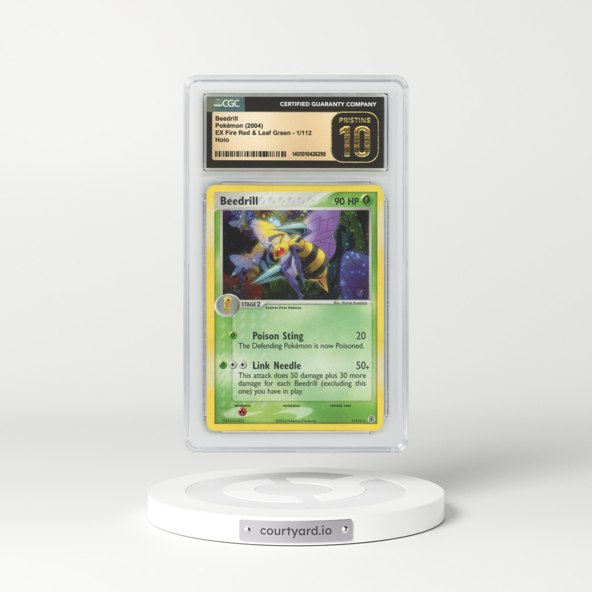 2004 EX FireRed & LeafGreen #1 Beedrill - Holo (CGC 10 PRISTINE)