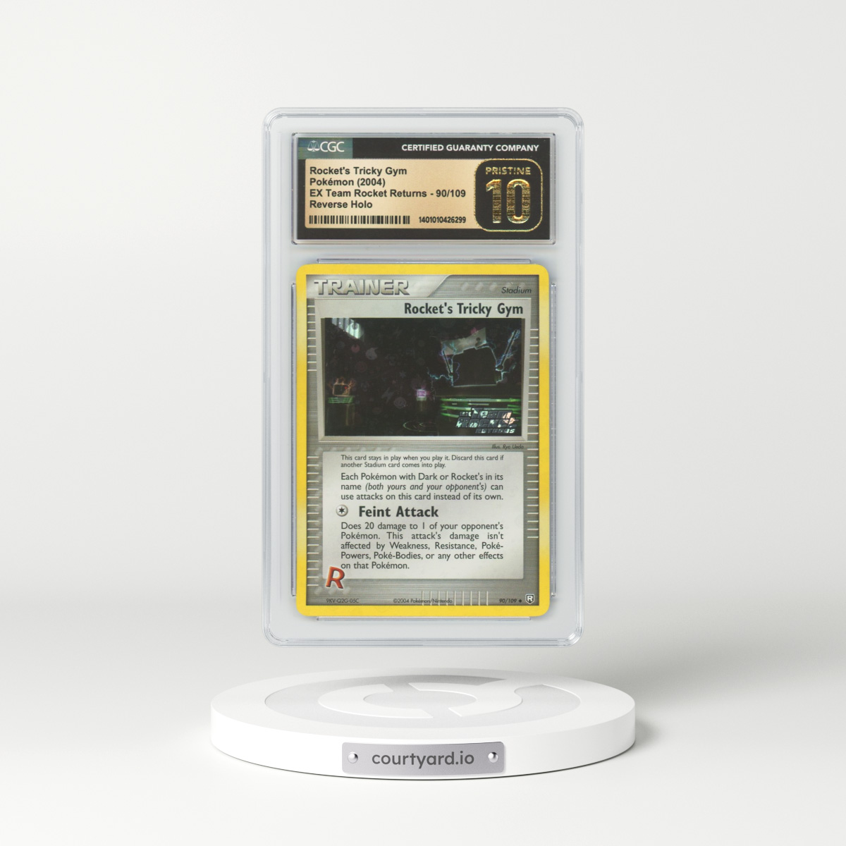 2004 EX FireRed & LeafGreen #90 Rocket's Tricky Gym - Holo (CGC 10 PRISTINE)