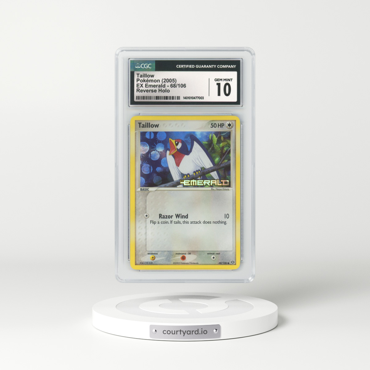2005 EX Emerald #68 Taillow - Holo (CGC 10 GEM MINT)