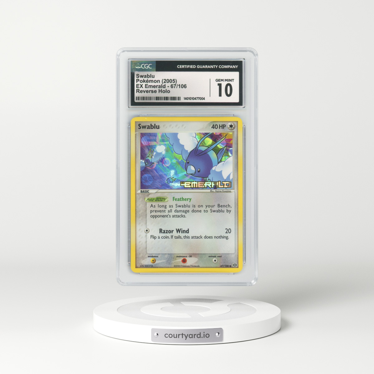 2005 EX Emerald #67 Swablu - Holo (CGC 10 GEM MINT)
