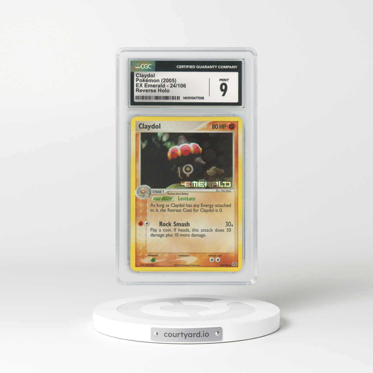 2005 EX Emerald #24 Claydol - Holo (CGC 9 MINT)