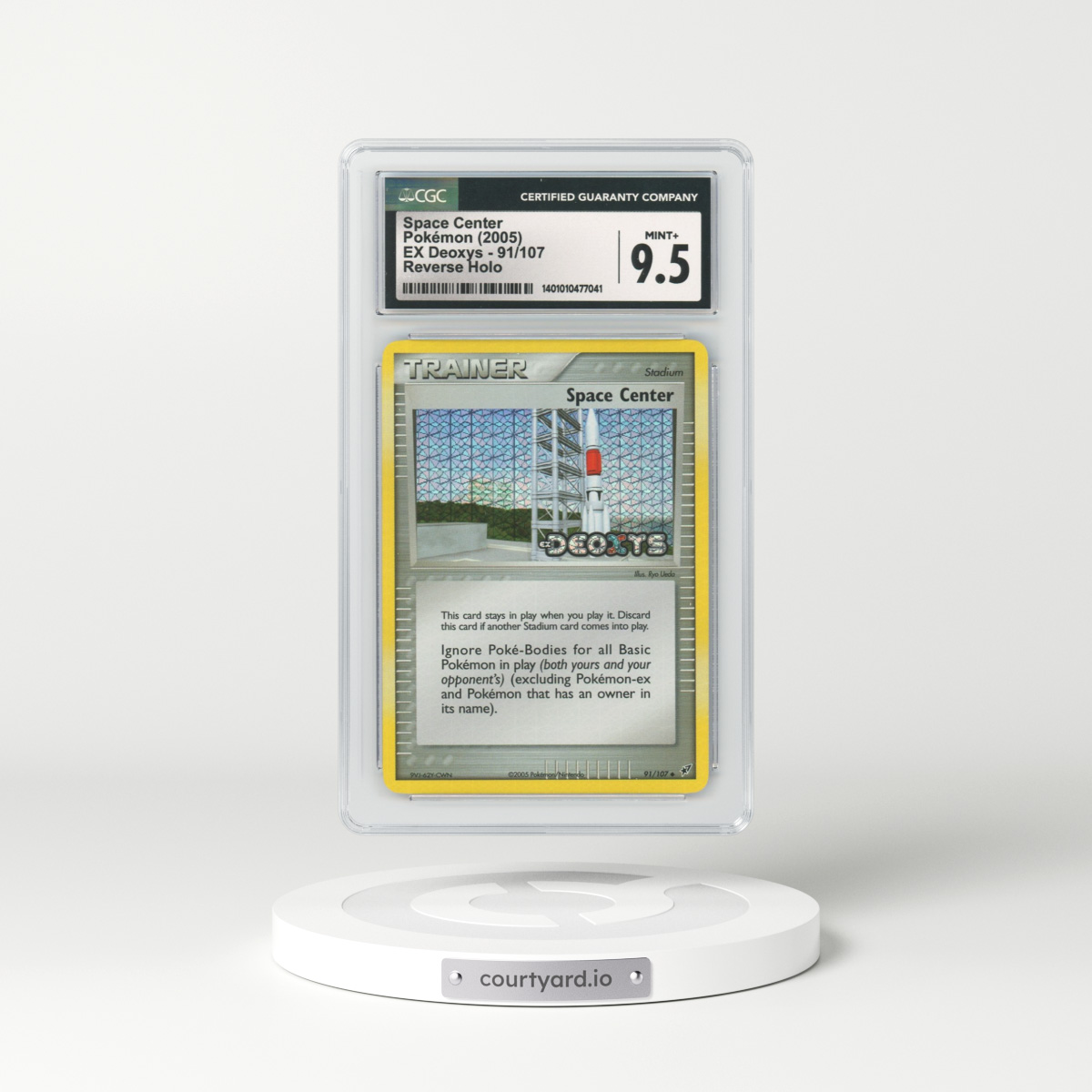 2005 EX Deoxys #91 Space Center - Holo (CGC 9.5 MINT+)