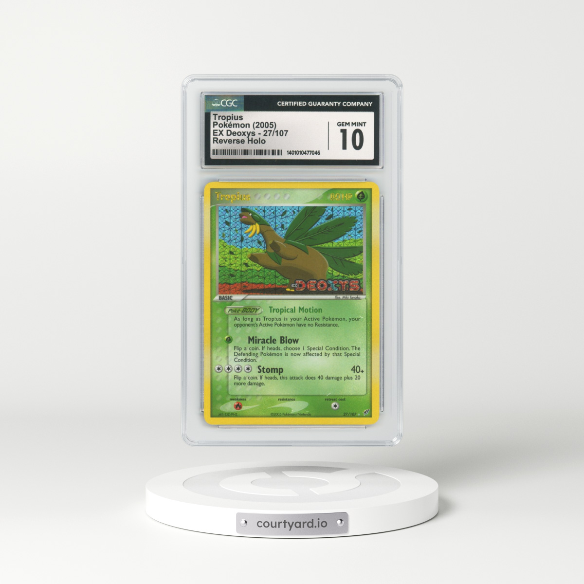 2005 EX Deoxys #27 Tropius - Holo (CGC 10 GEM MINT)