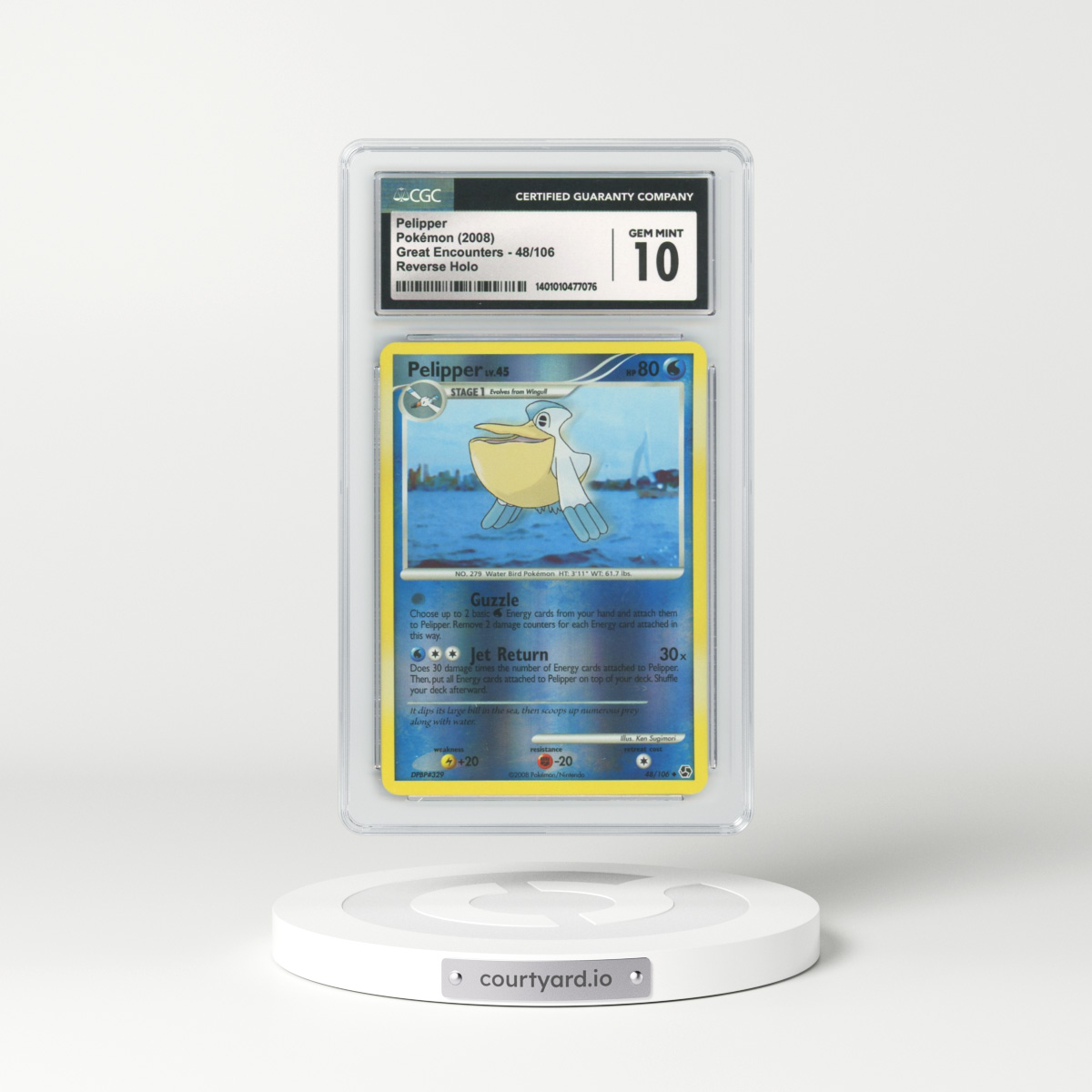 2008 Great Encounters #48 Pelipper - Holo (CGC 10 GEM MINT)