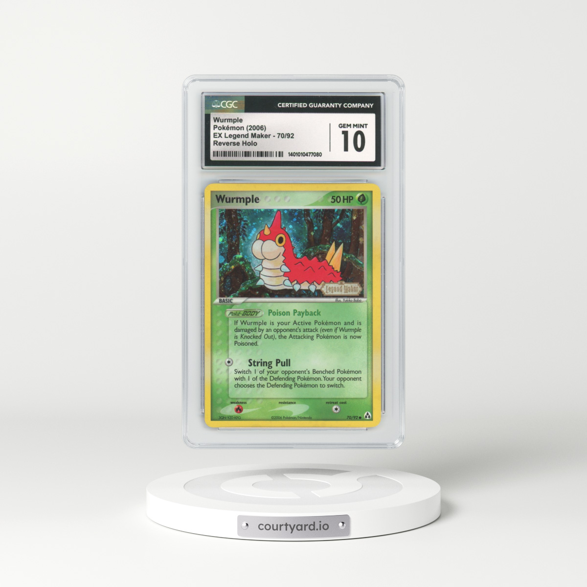 2006 EX Legend Maker #70 Wurmple - Holo (CGC 10 GEM MINT)