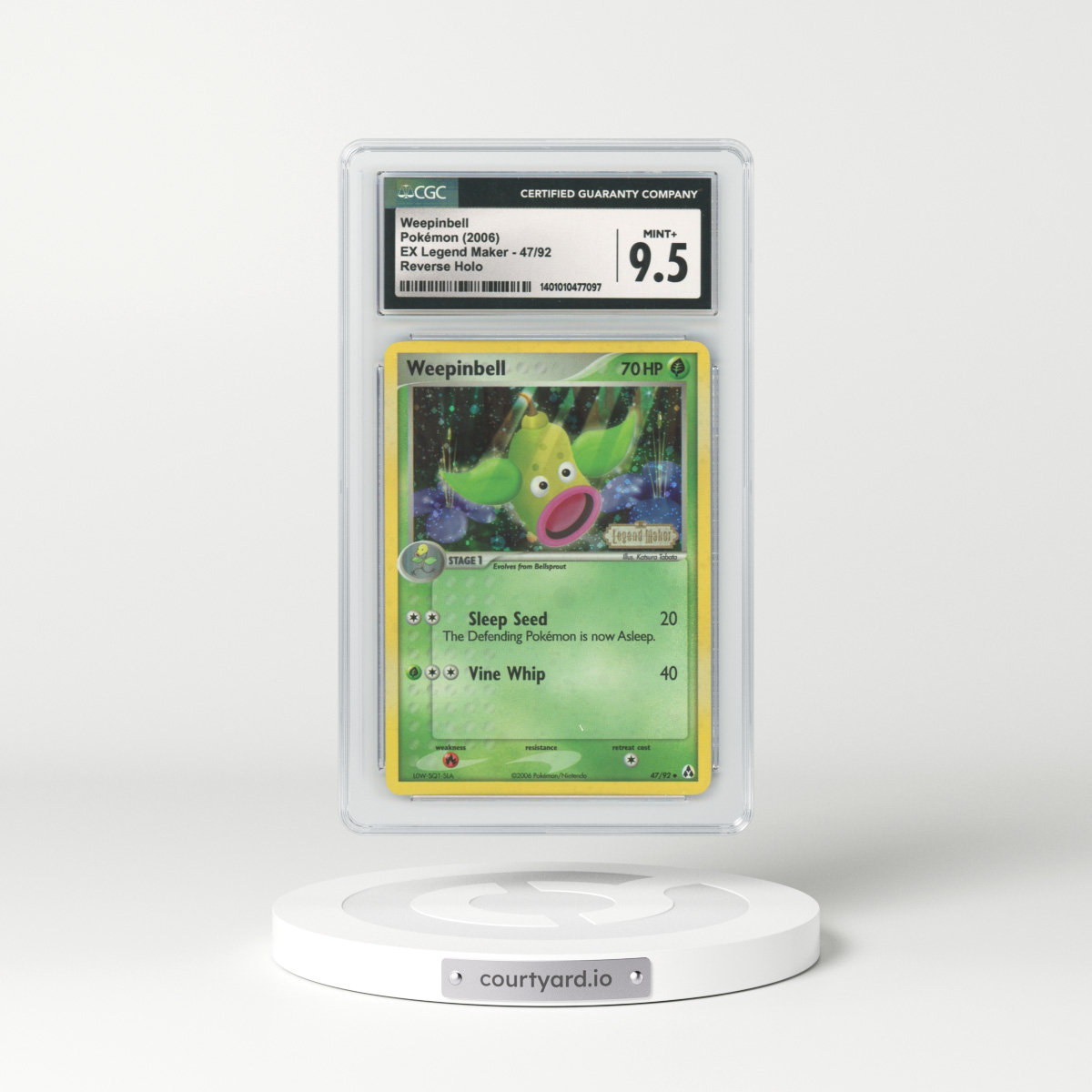 2006 EX Legend Maker #47 Weepinbell - Holo (CGC 9.5 MINT+)
