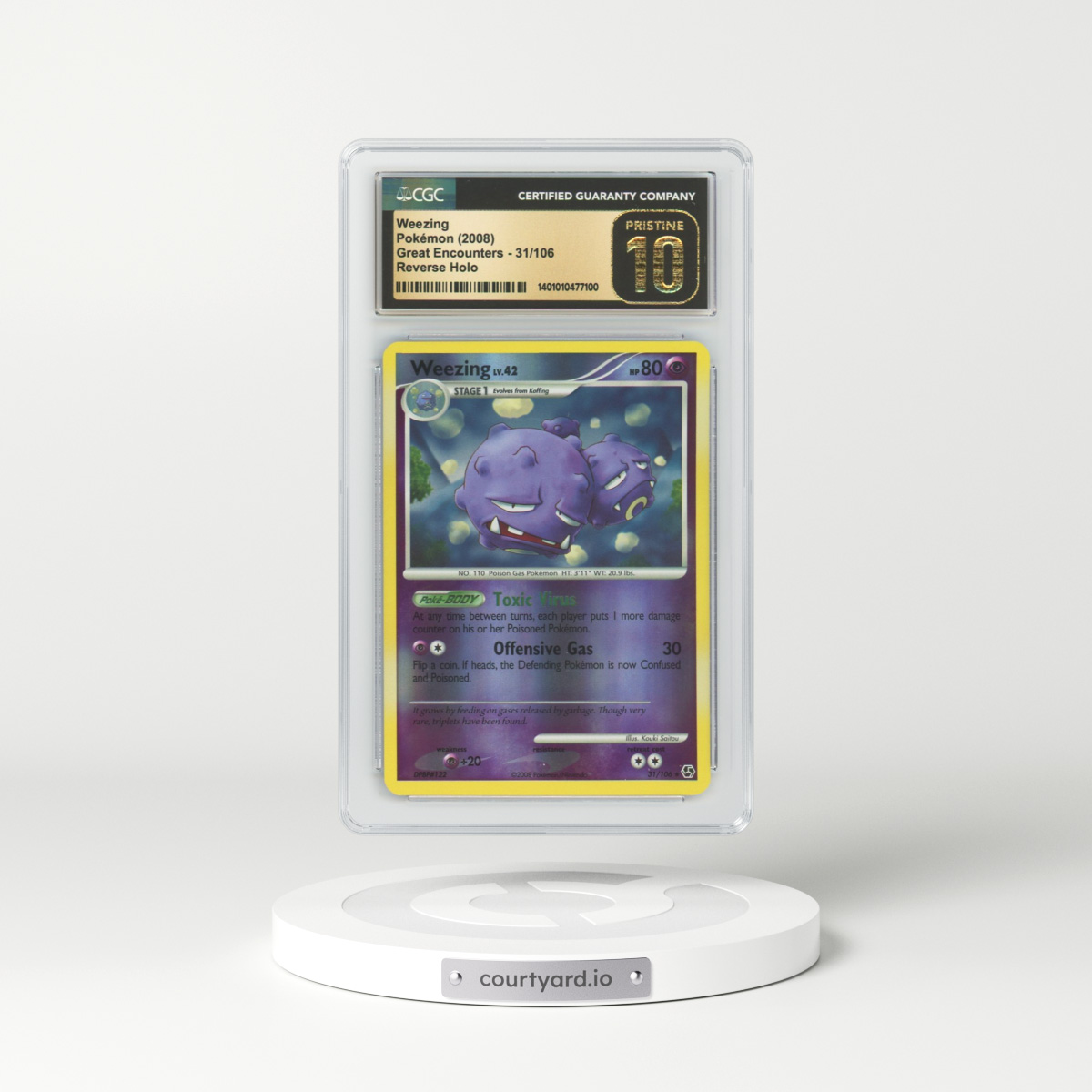 2008 Great Encounters #31 Weezing - Holo (CGC 10 PRISTINE)
