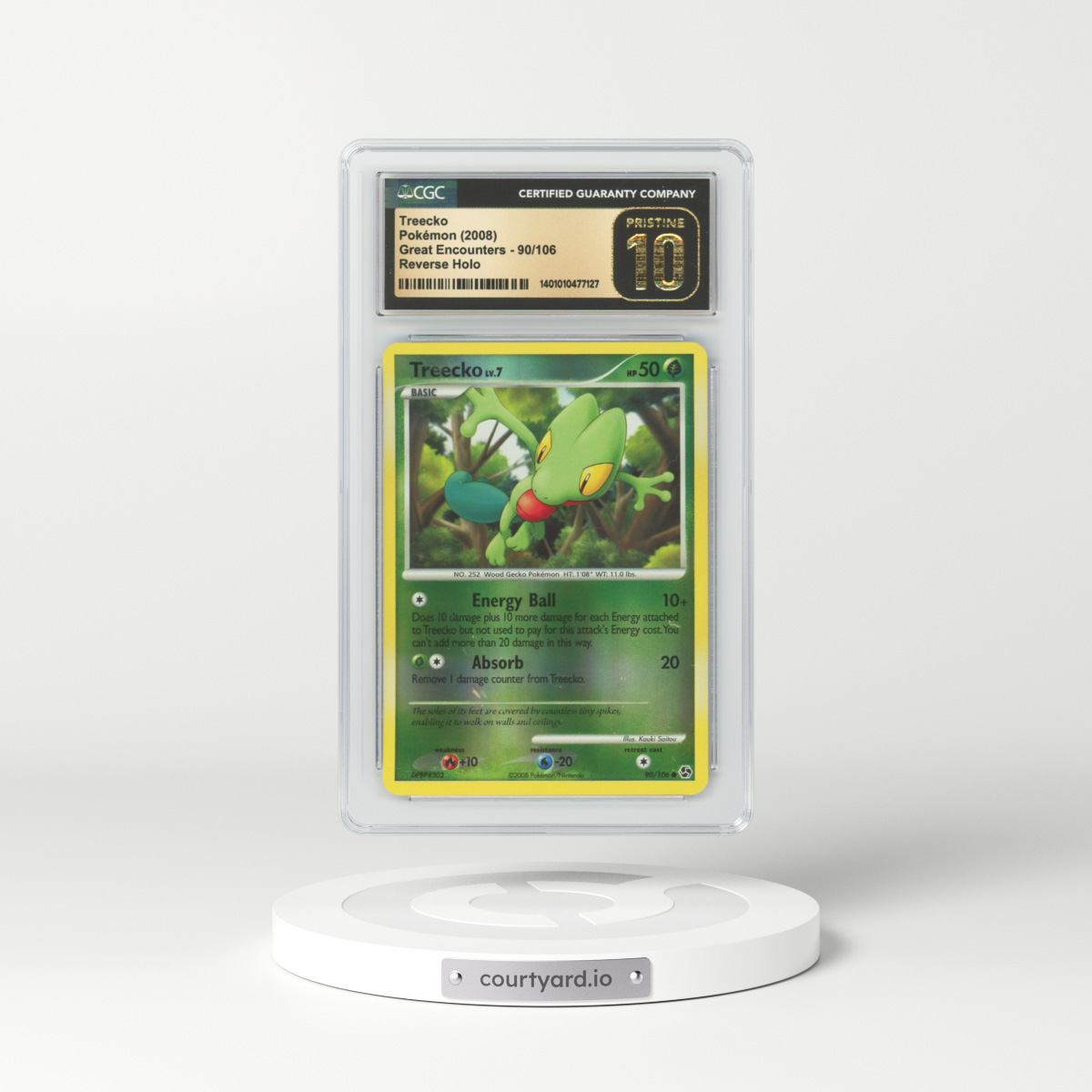 2008 Great Encounters #90 Treecko - Holo (CGC 10 PRISTINE)
