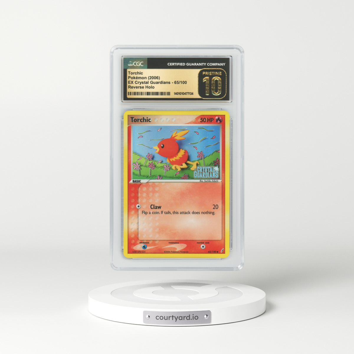 2006 EX Crystal Guardians #65 Torchic - Holo (CGC 10 PRISTINE)