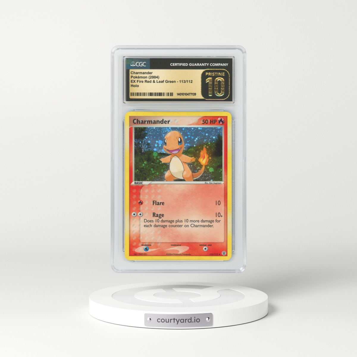 2004 EX FireRed & LeafGreen #113 Charmander - Holo (CGC 10 PRISTINE)
