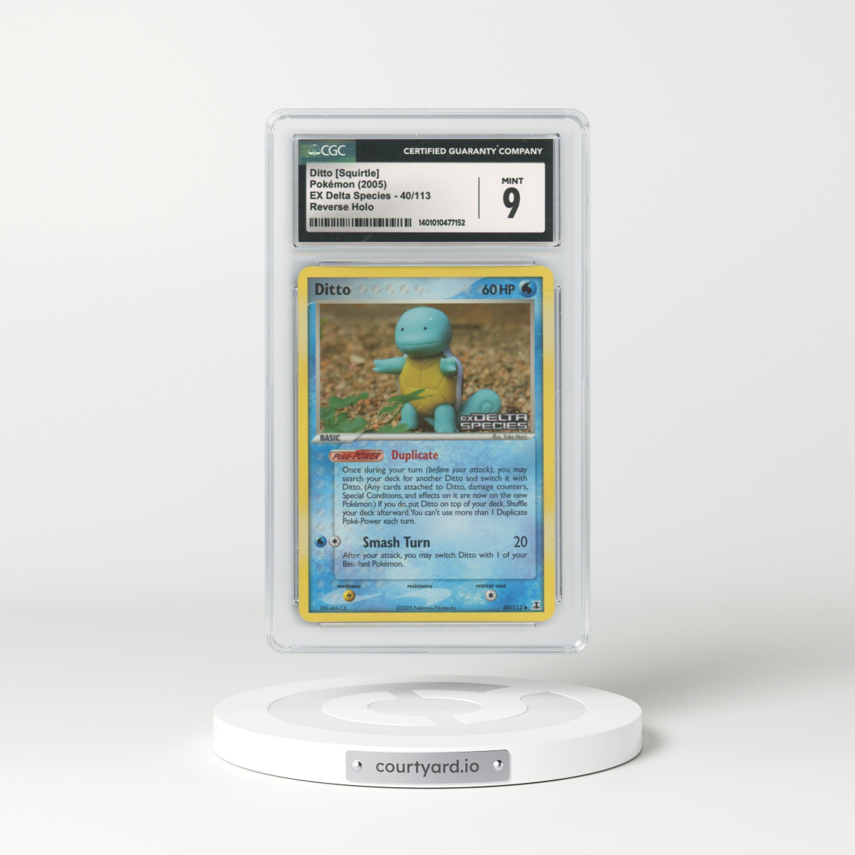 2005 EX Delta Species #40 Ditto (Squirtle) (CGC 9 MINT)