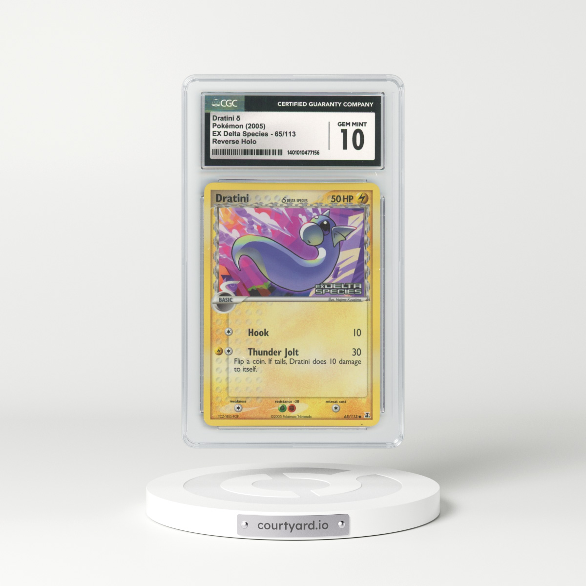 2005 EX Delta Species #65 Dratini - Holo (CGC 10 GEM MINT)