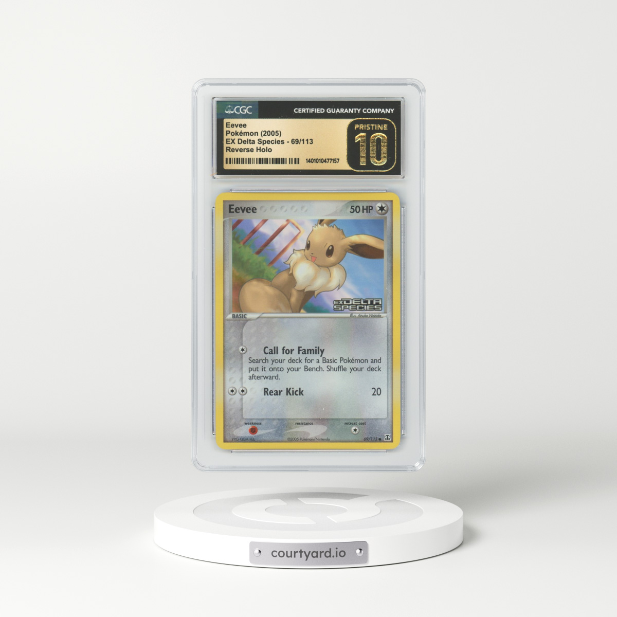2005 EX Delta Species #69 Eevee - Holo (CGC 10 PRISTINE)
