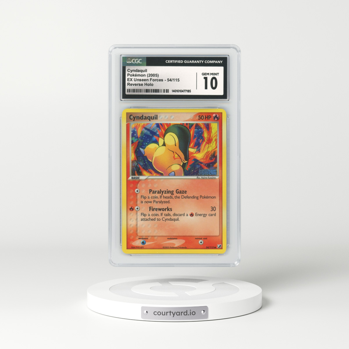 2005 EX Unseen Forces #54 Cyndaquil - Holo (CGC 10 GEM MINT)