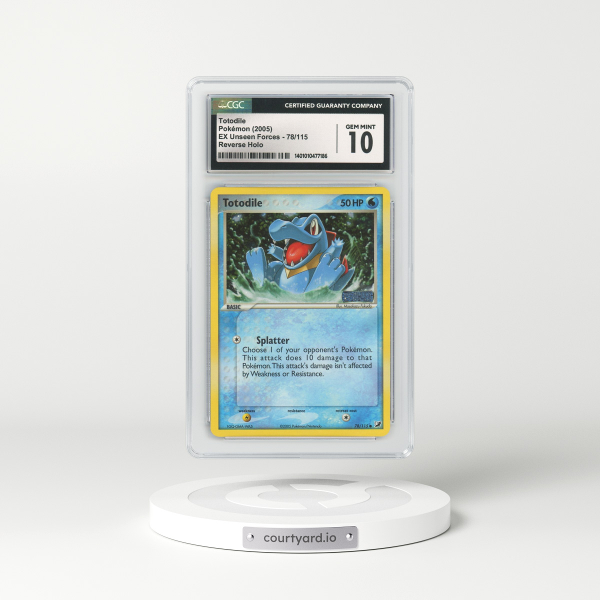2005 EX Unseen Forces #78 Totodile - Holo (CGC 10 GEM MINT)
