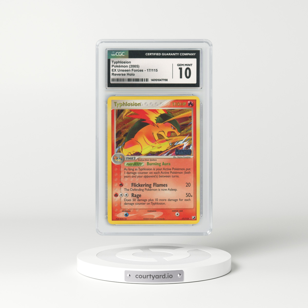 2005 EX Unseen Forces #17 Typhlosion - Holo (CGC 10 GEM MINT)