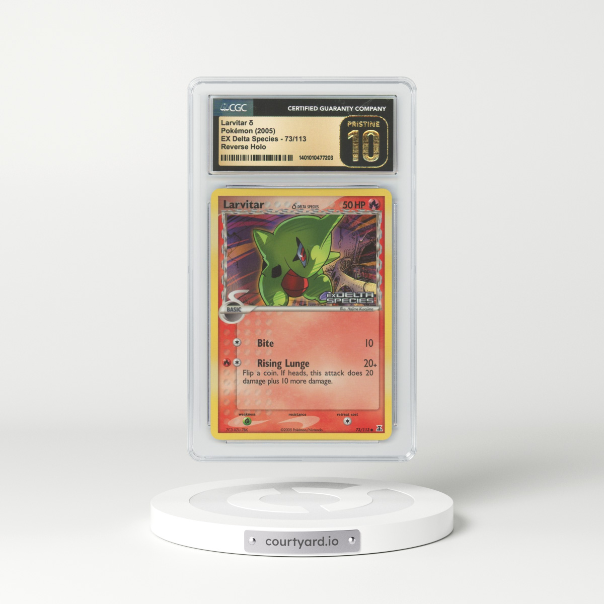 2005 EX Delta Species #73 Larvitar - Holo (CGC 10 PRISTINE)