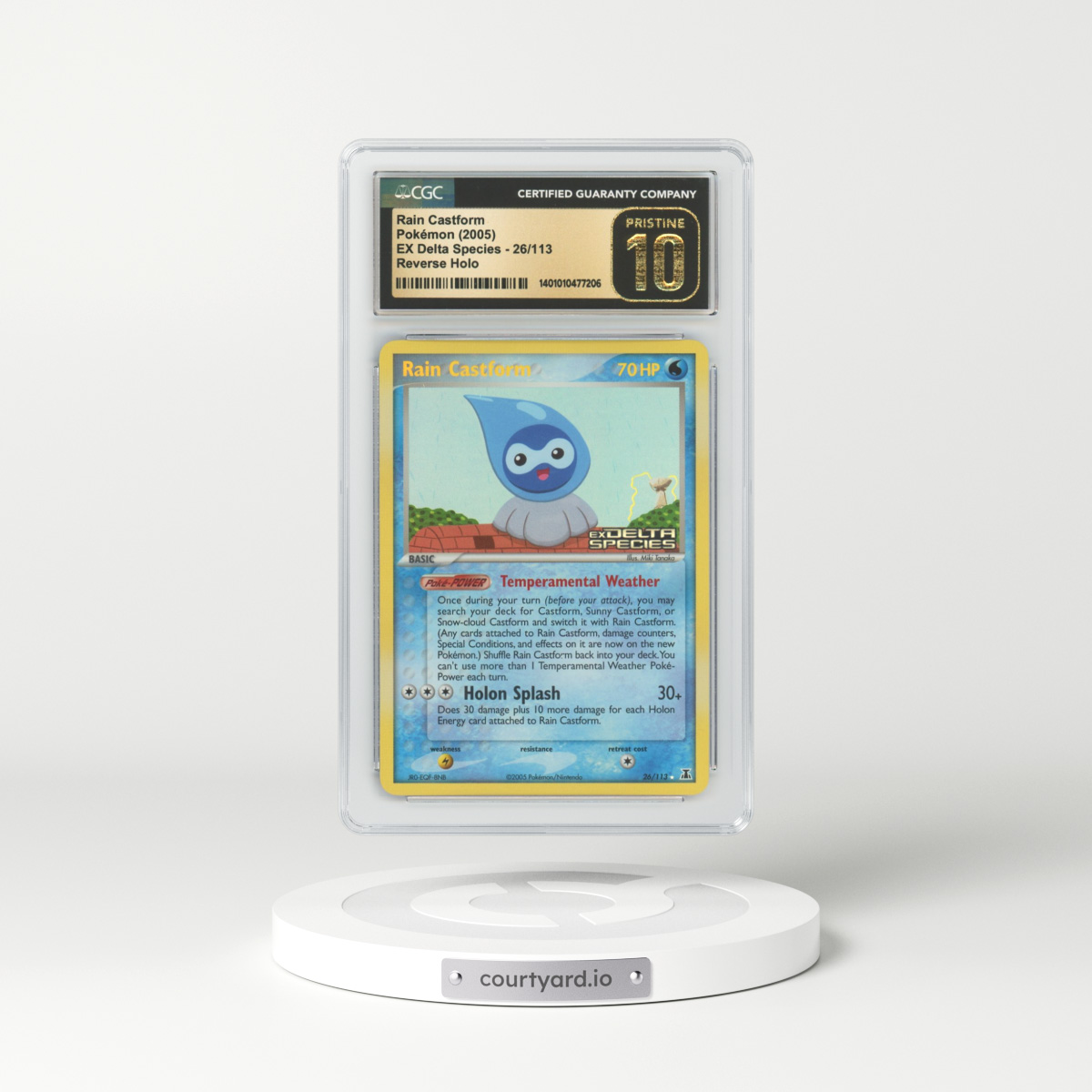 2005 EX Delta Species #26 Rain Castform - Holo (CGC 10 PRISTINE)