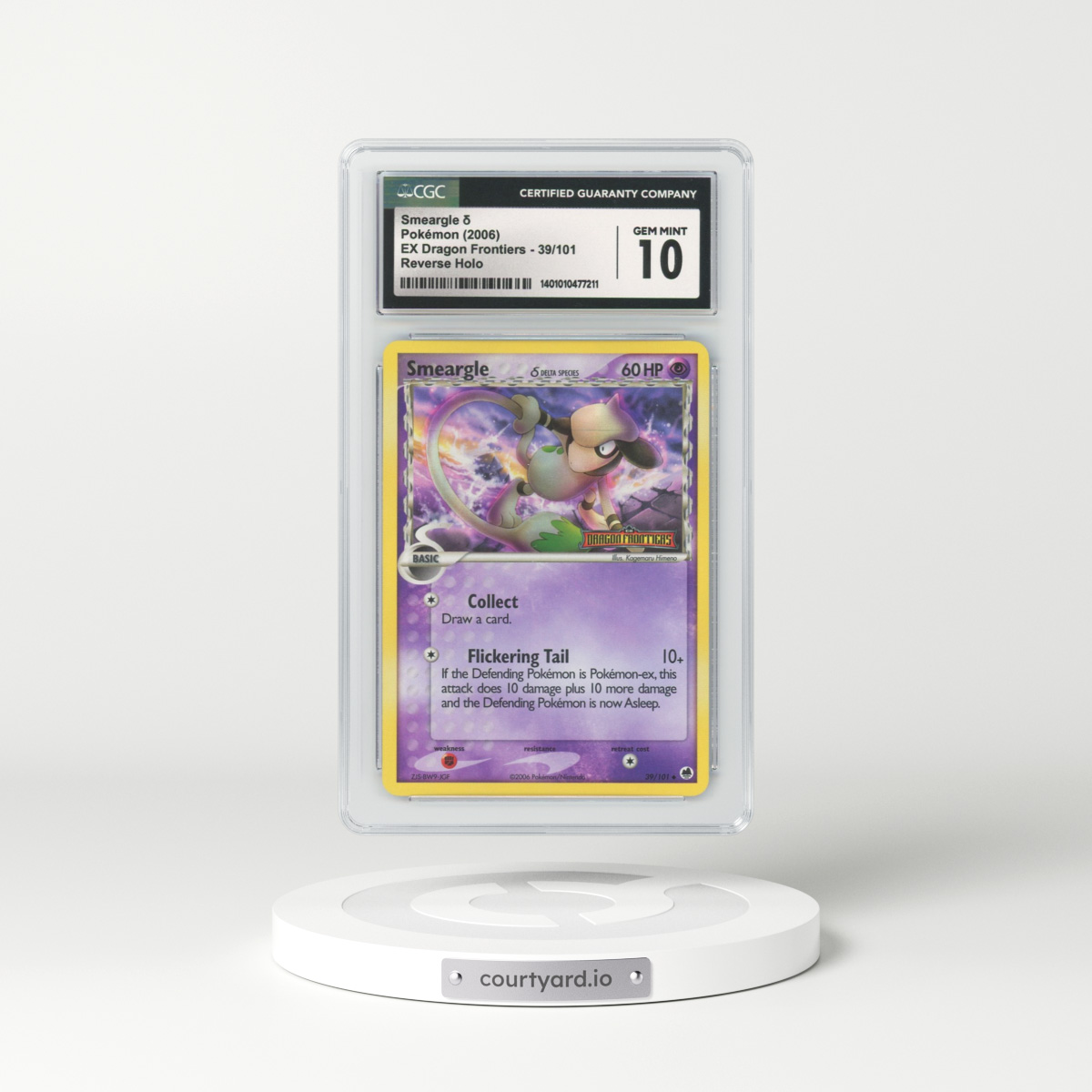 2006 EX Dragon Frontiers #39 Smeargle - Holo (CGC 10 GEM MINT)