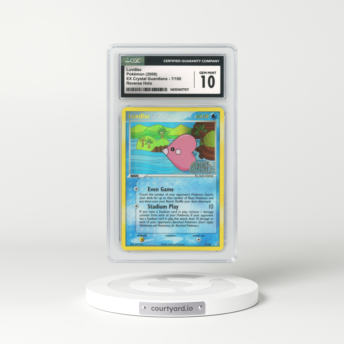 2006 EX Crystal Guardians #7 Luvdisc - Holo (CGC 10 GEM MINT)