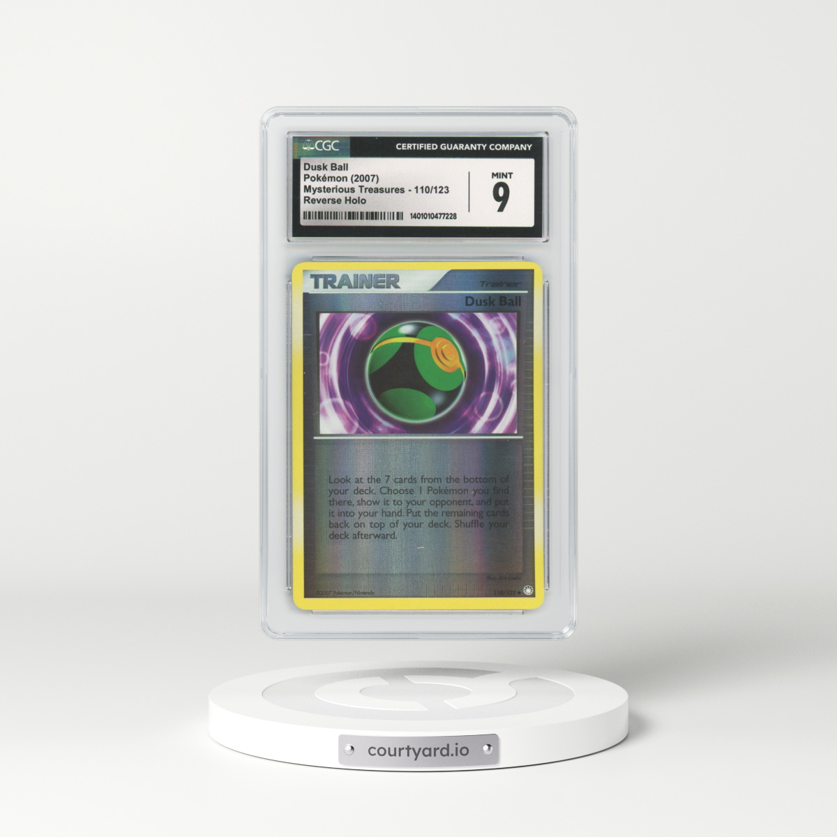2007 Mysterious Treasures #110 Dusk Ball - Holo (CGC 9 MINT)