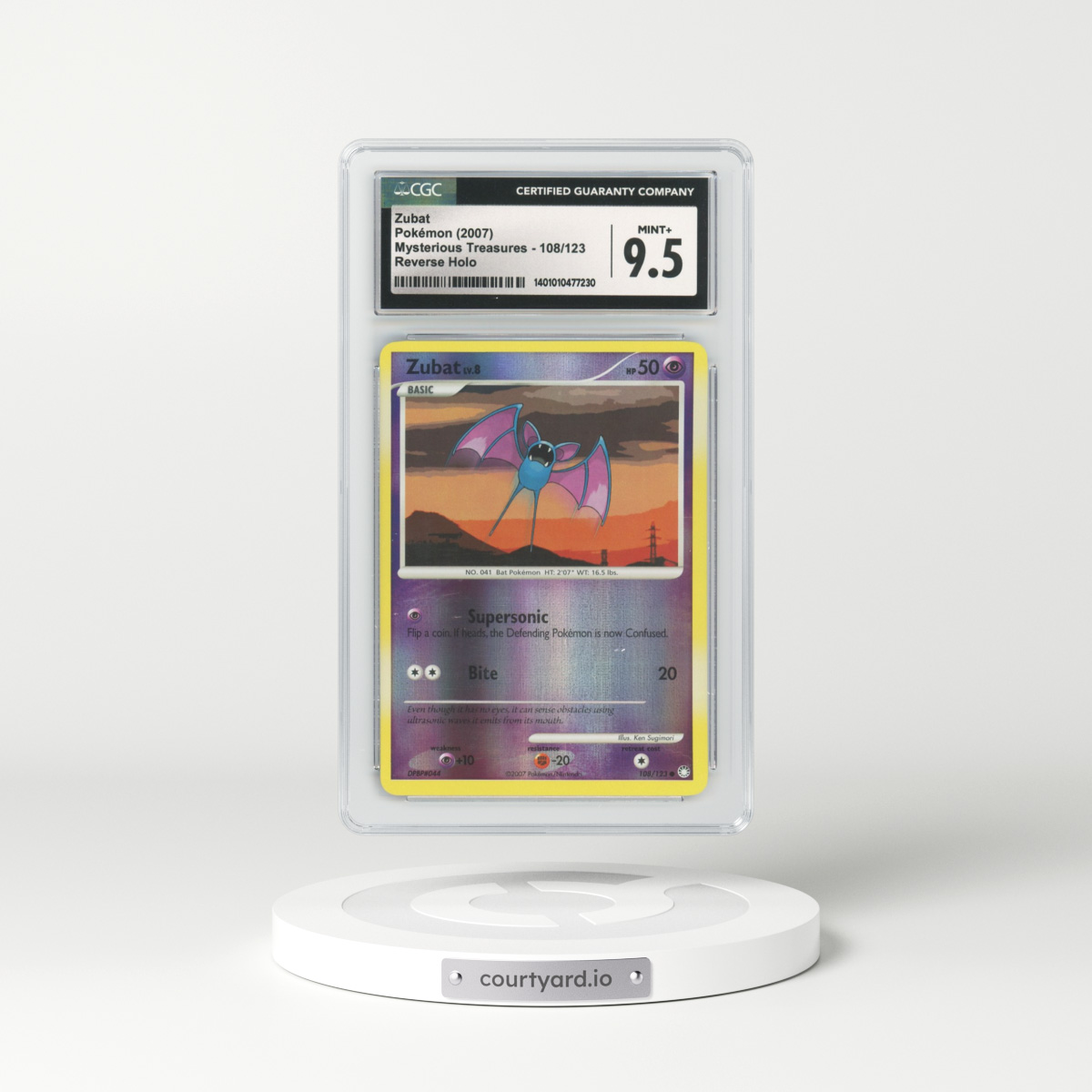 2007 Mysterious Treasures #108 Zubat - Holo (CGC 9.5 MINT+)