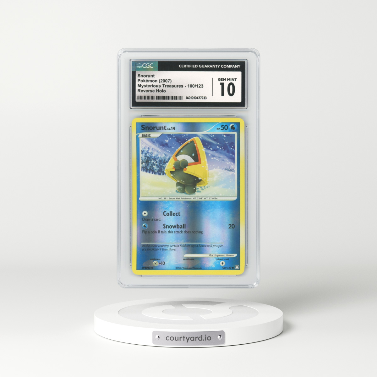 2007 Mysterious Treasures #100 Snorunt - Holo (CGC 10 GEM MINT)
