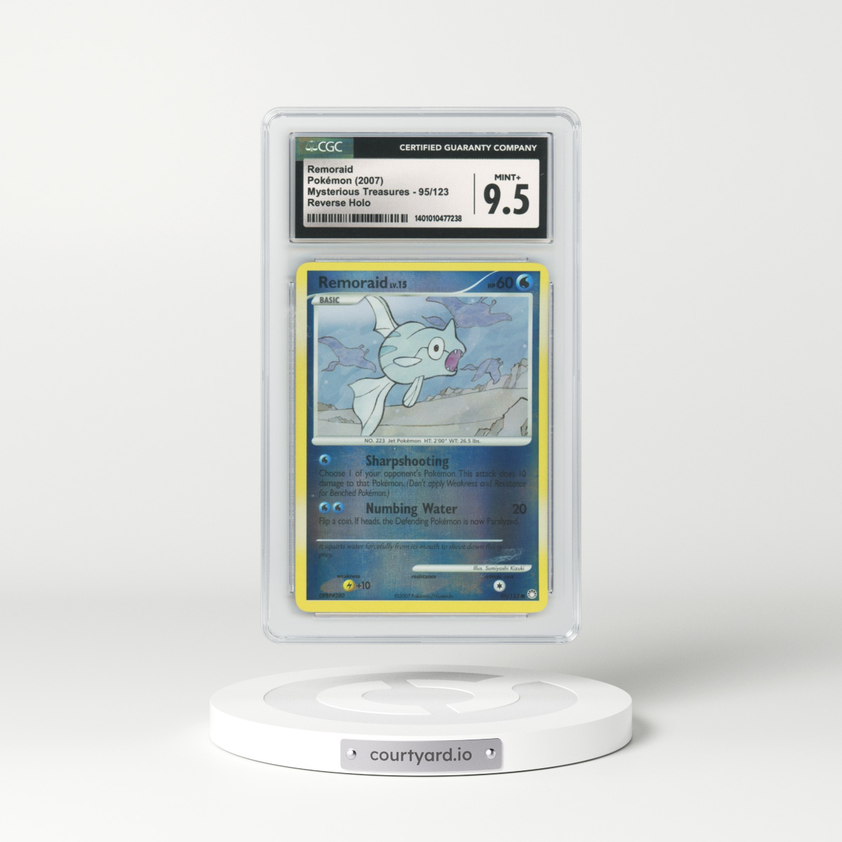 2007 Mysterious Treasures #95 Remoraid - Holo (CGC 9.5 MINT+)