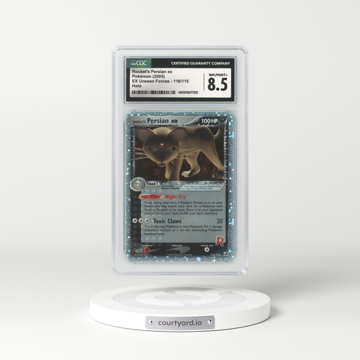 2005 EX Unseen Forces #116 Rocket's Persian EX - Holo (CGC 8.5 NM-MT+)