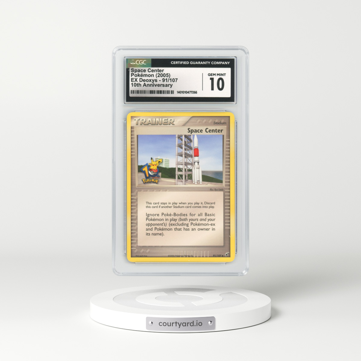 2005 EX Deoxys #91 Space Center (CGC 10 GEM MINT)