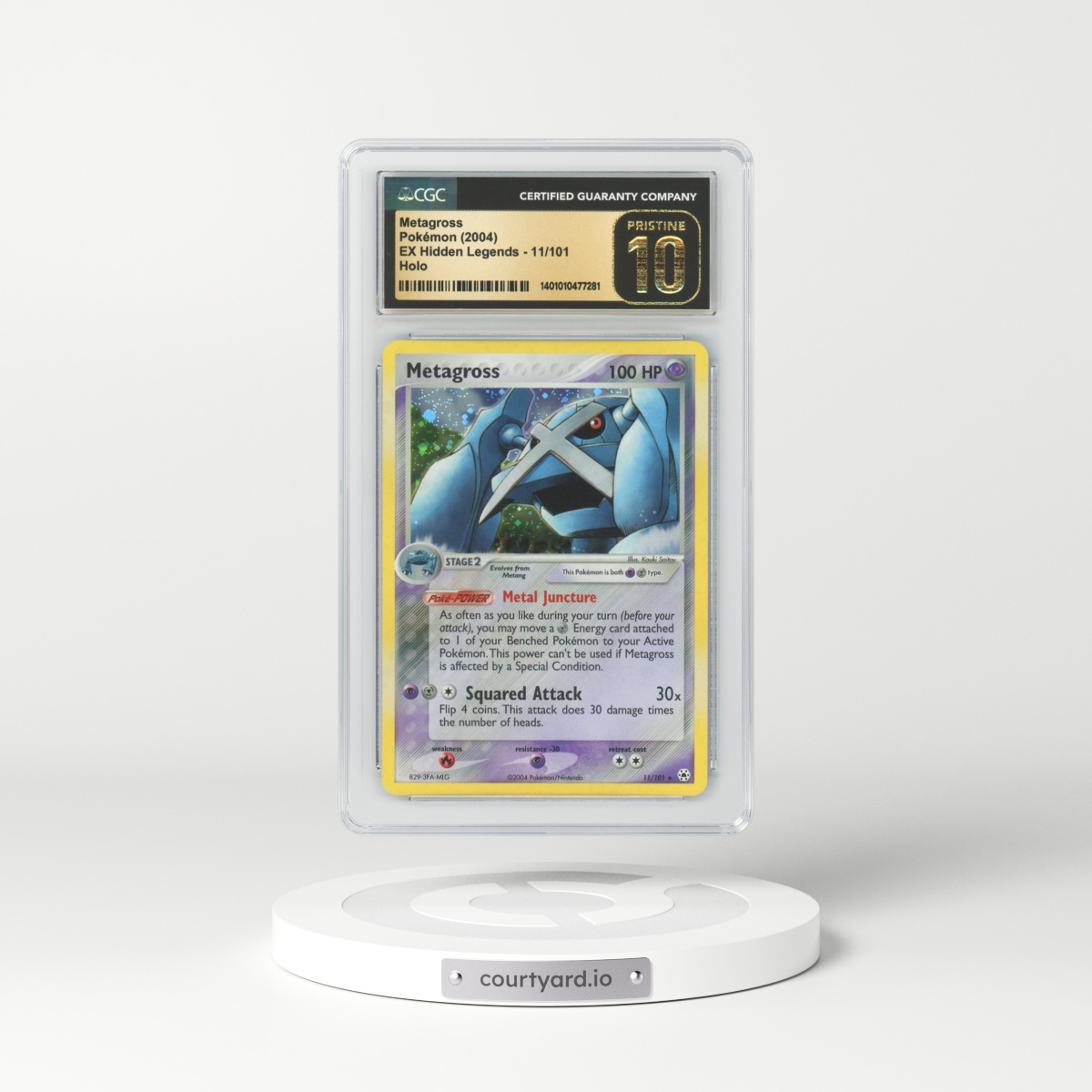 2004 EX Hidden Legends #11 Metagross - Holo (CGC 10 PRISTINE)