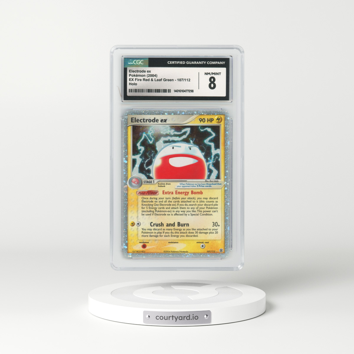 2004 EX FireRed & LeafGreen #107 Electrode EX - Holo (CGC 8 NM-MT)