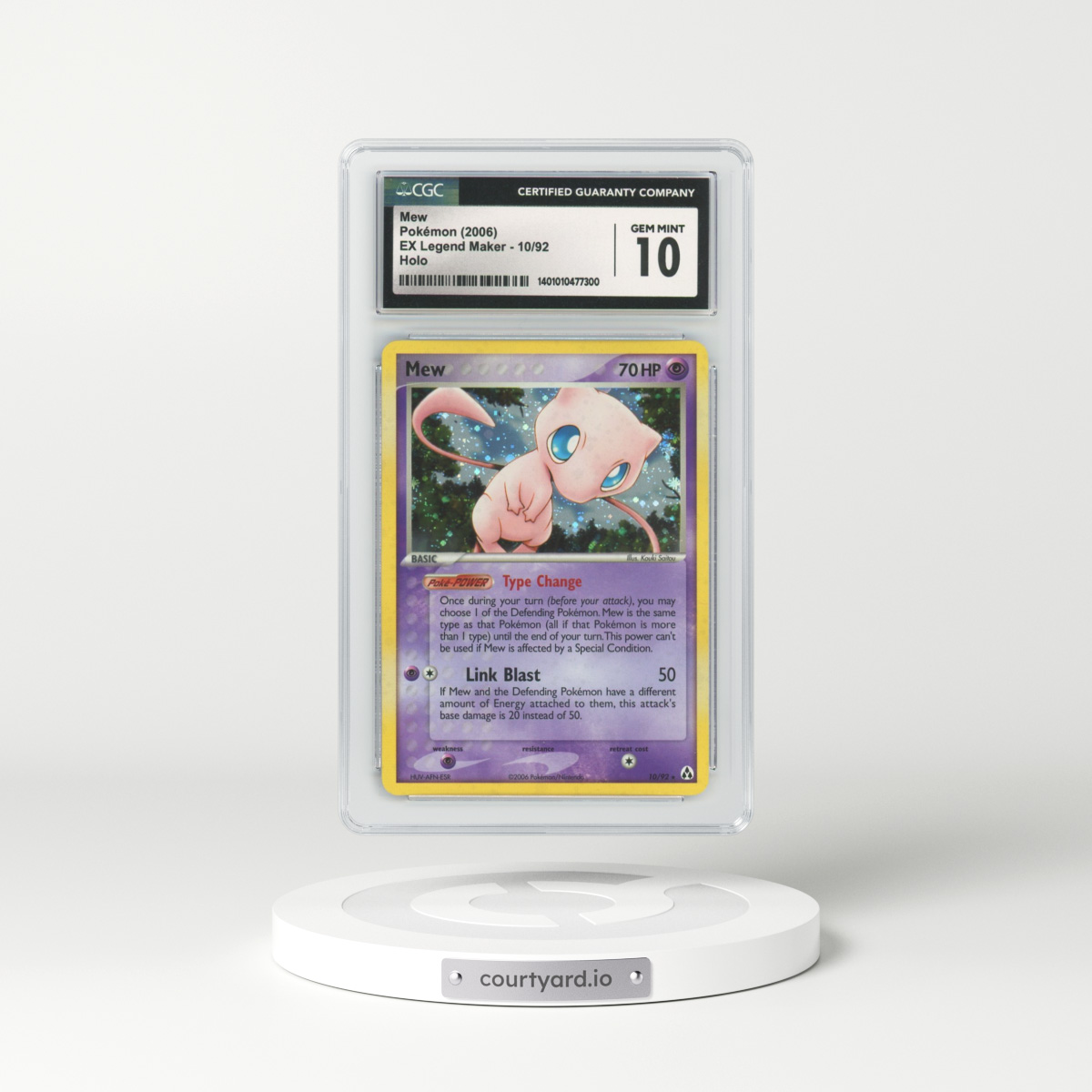 2006 EX Legend Maker #10 Mew - Holo (CGC 10 GEM MINT)